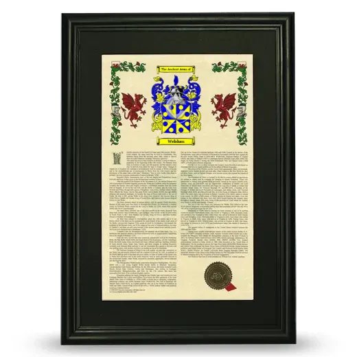 Welshan Deluxe Armorial Framed - Black