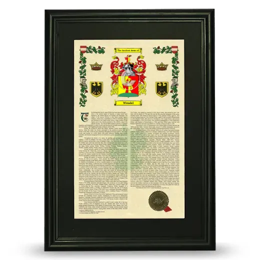 Wendel Deluxe Armorial Framed - Black