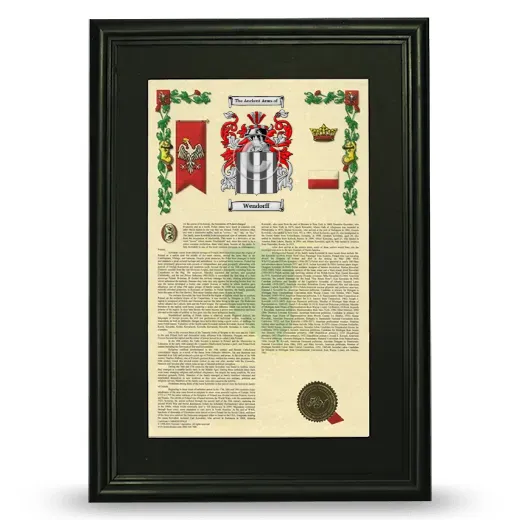Wendorff Deluxe Armorial Framed - Black