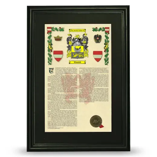 Wenrich Deluxe Armorial Framed - Black