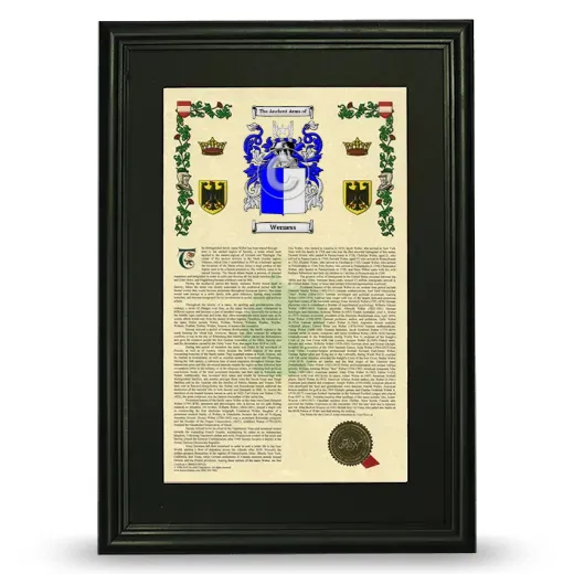 Werness Deluxe Armorial Framed - Black