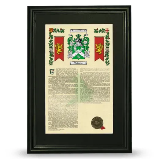 Wetherbe Deluxe Armorial Framed - Black