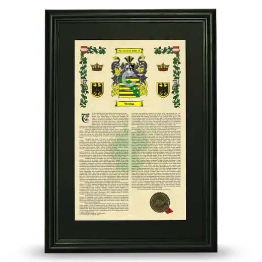 Wettin Deluxe Armorial Framed - Black
