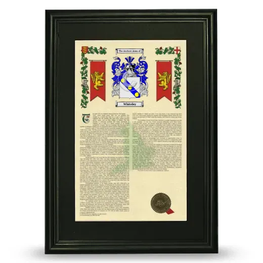 Whiteley Deluxe Armorial Framed - Black