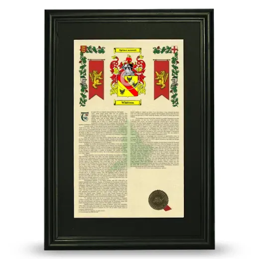 Whittem Deluxe Armorial Framed - Black