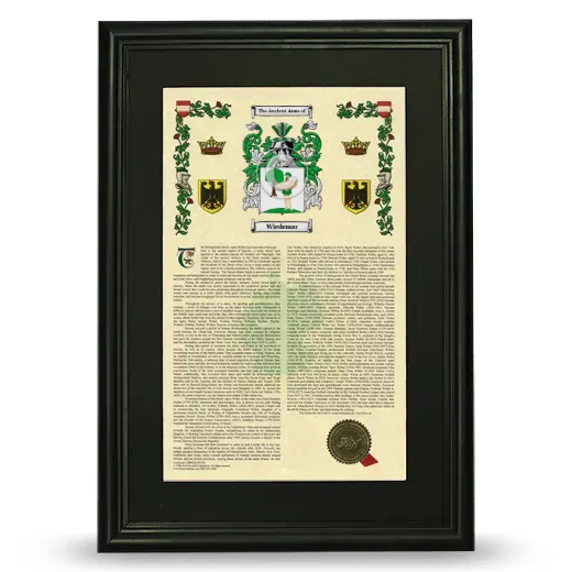 Wiedemar Deluxe Armorial Framed - Black