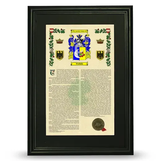 Wielicki Deluxe Armorial Framed - Black