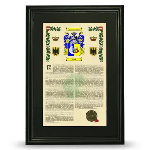 Wielk Deluxe Armorial Framed - Black