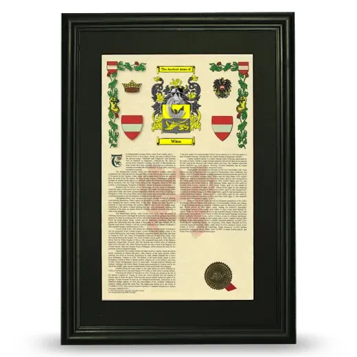 Wien Deluxe Armorial Framed - Black