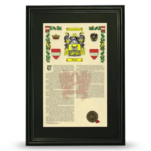 Wiener Deluxe Armorial Framed - Black