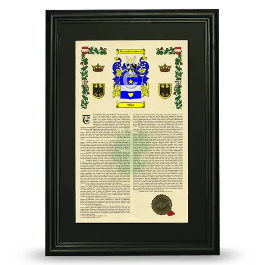Wies Deluxe Armorial Framed - Black