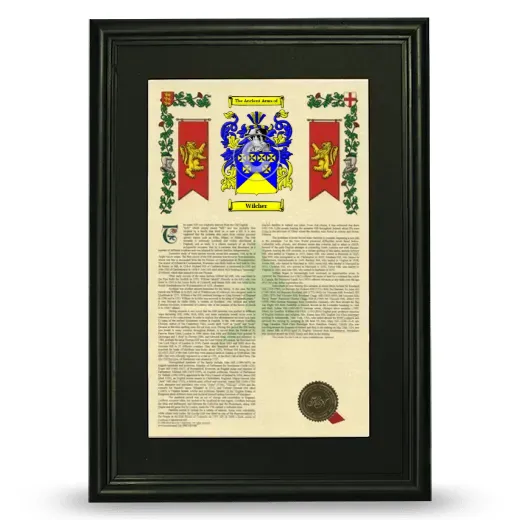 Wilcher Deluxe Armorial Framed - Black