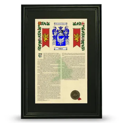 Wilcot Deluxe Armorial Framed - Black