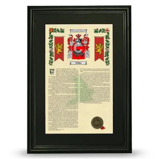 Wildris Deluxe Armorial Framed - Black