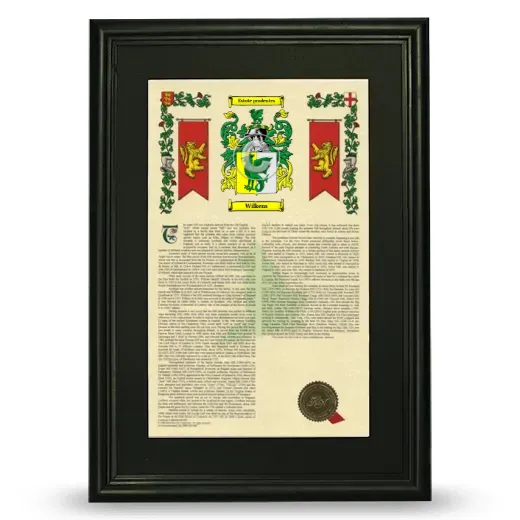 Wilkens Deluxe Armorial Framed - Black