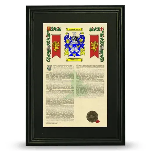 Willeman Deluxe Armorial Framed - Black