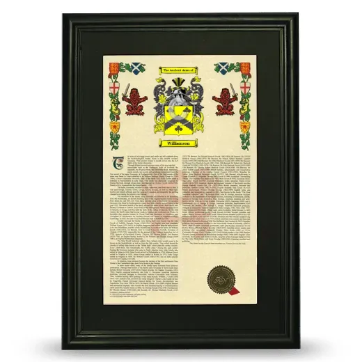 Williamson Deluxe Armorial Framed - Black