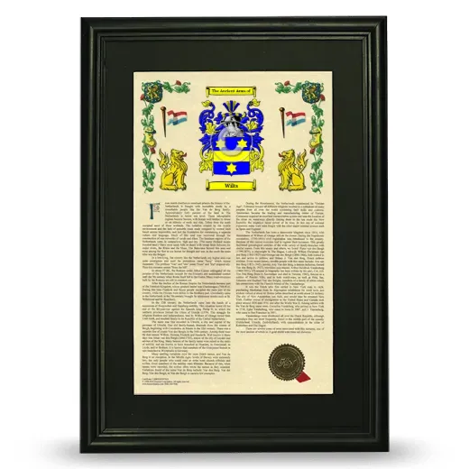 Wilts Deluxe Armorial Framed - Black