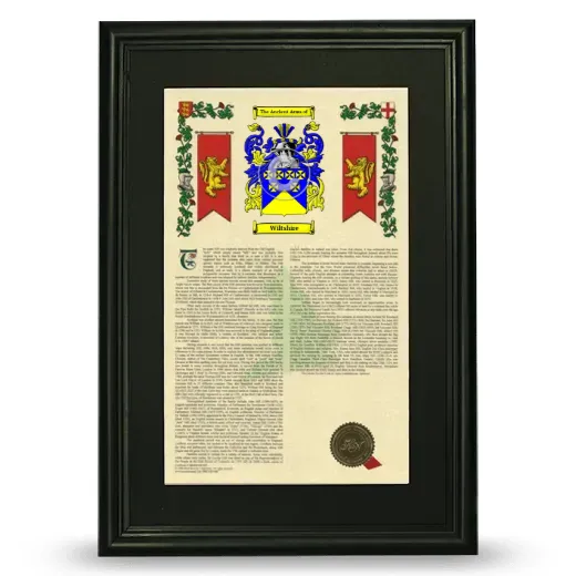 Wiltshire Deluxe Armorial Framed - Black