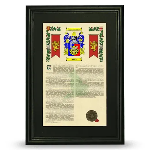 Winch Deluxe Armorial Framed - Black