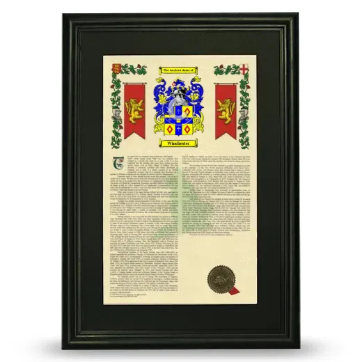 Winchester Deluxe Armorial Framed - Black