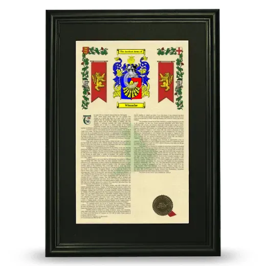 Winnche Deluxe Armorial Framed - Black