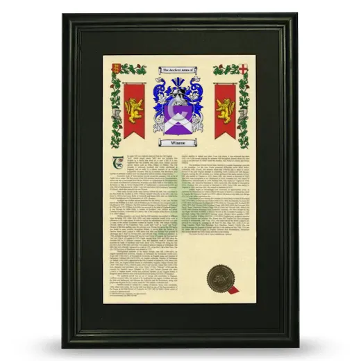 Winroe Deluxe Armorial Framed - Black