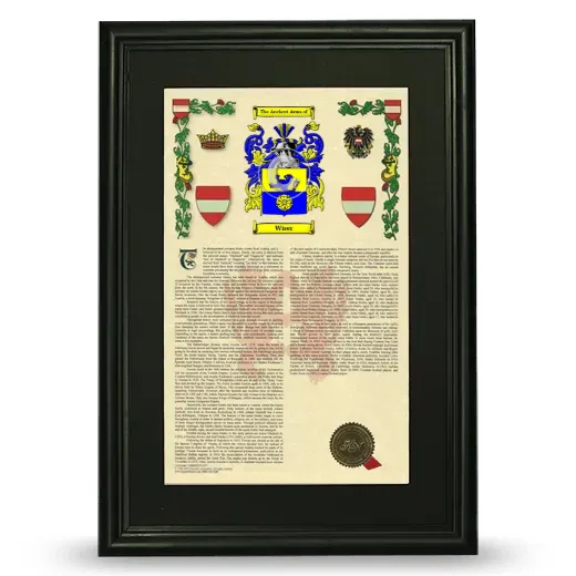 Wiser Deluxe Armorial Framed - Black
