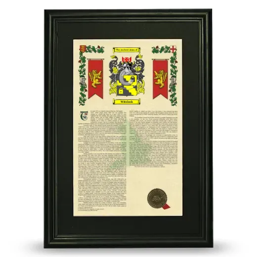 Witelock Deluxe Armorial Framed - Black
