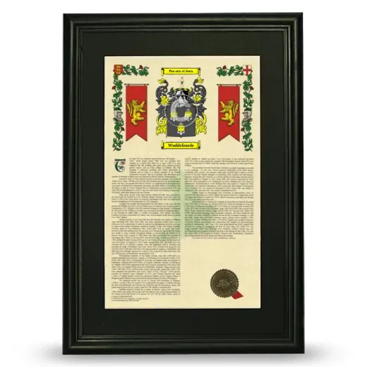 Woddefearde Deluxe Armorial Framed - Black