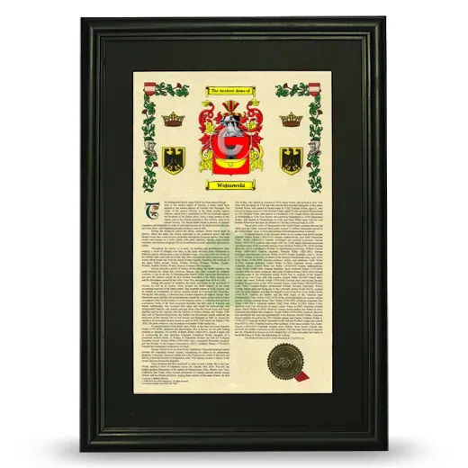 Wojnowski Deluxe Armorial Framed - Black