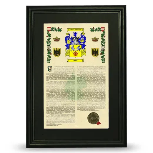 Wolf Deluxe Armorial Framed - Black