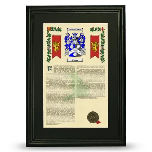 Woolas Deluxe Armorial Framed - Black