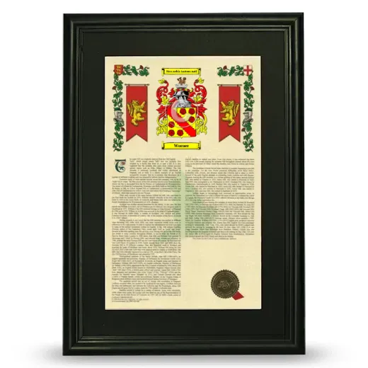 Worner Deluxe Armorial Framed - Black