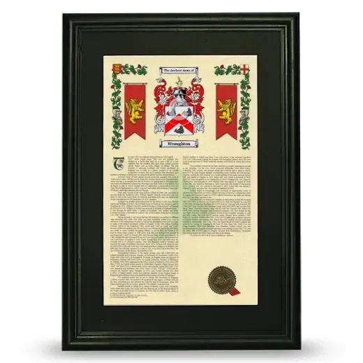 Wroughton Deluxe Armorial Framed - Black