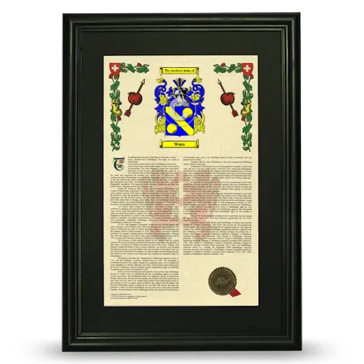 Wurz Deluxe Armorial Framed - Black