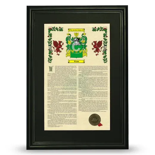 Wynn Deluxe Armorial Framed - Black
