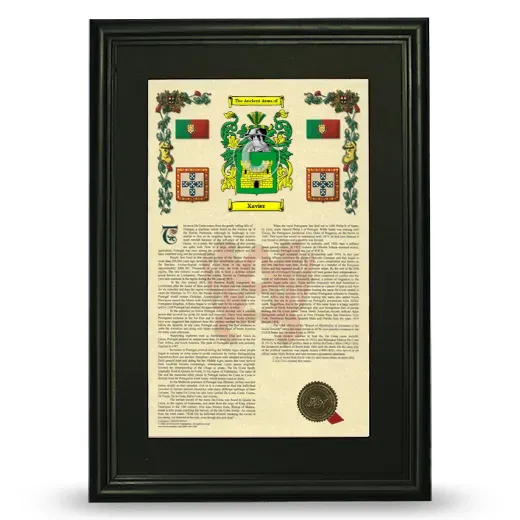 Xavier Deluxe Armorial Framed - Black