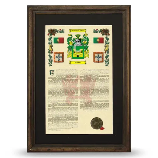 Xavier Deluxe Armorial Framed - Brown
