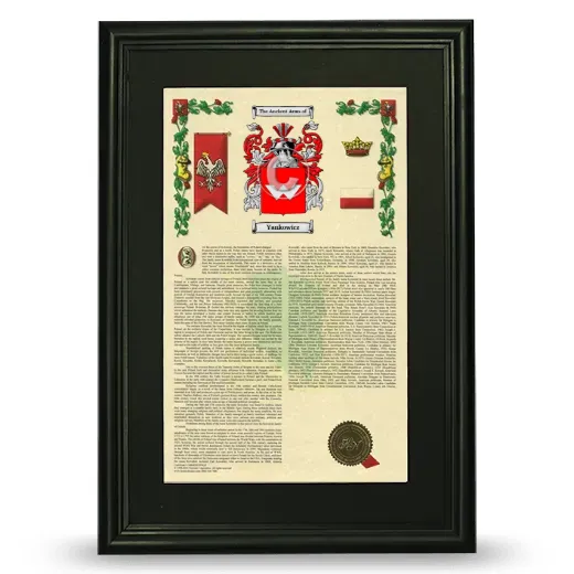 Yankowicz Deluxe Armorial Framed - Black