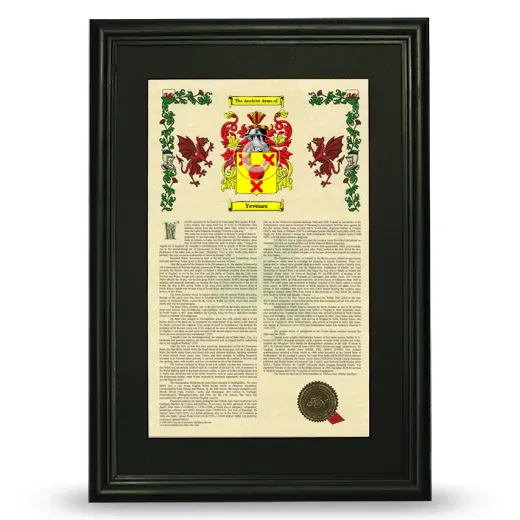 Yevenes Deluxe Armorial Framed - Black
