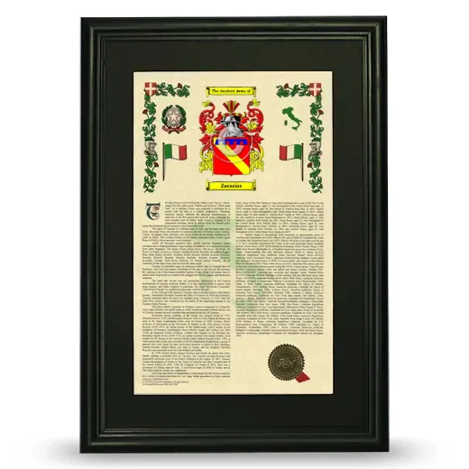 Zacarías Deluxe Armorial Framed - Black