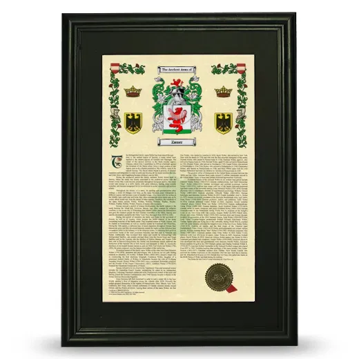 Zauer Deluxe Armorial Framed - Black