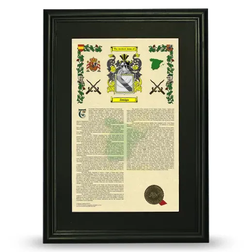 Zeniga Deluxe Armorial Framed - Black