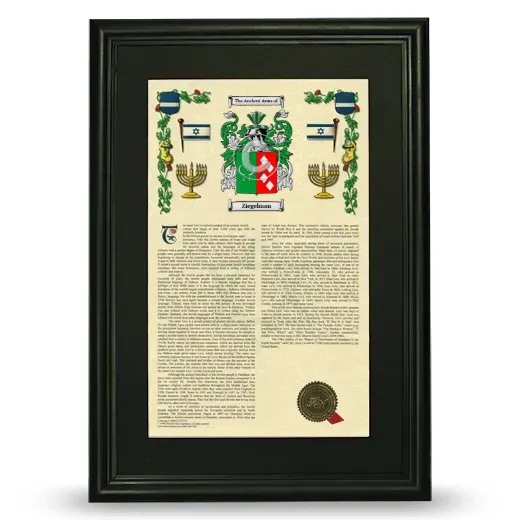 Ziegelman Deluxe Armorial Framed - Black