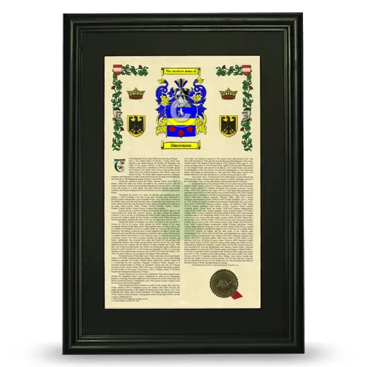 Zimerman Deluxe Armorial Framed - Black