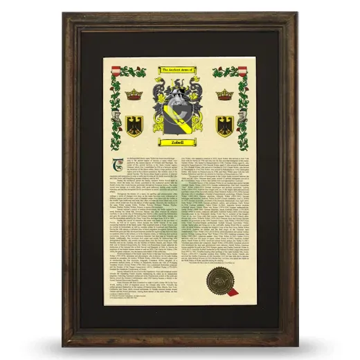 Zobell Deluxe Armorial Framed - Brown