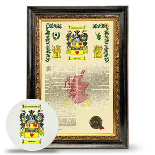 Mc Cord Framed Armorial History and Mouse Pad - Heirloom