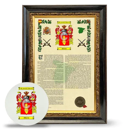 Abarca Framed Armorial History and Mouse Pad - Heirloom