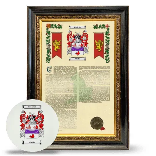 Abells Framed Armorial History and Mouse Pad - Heirloom